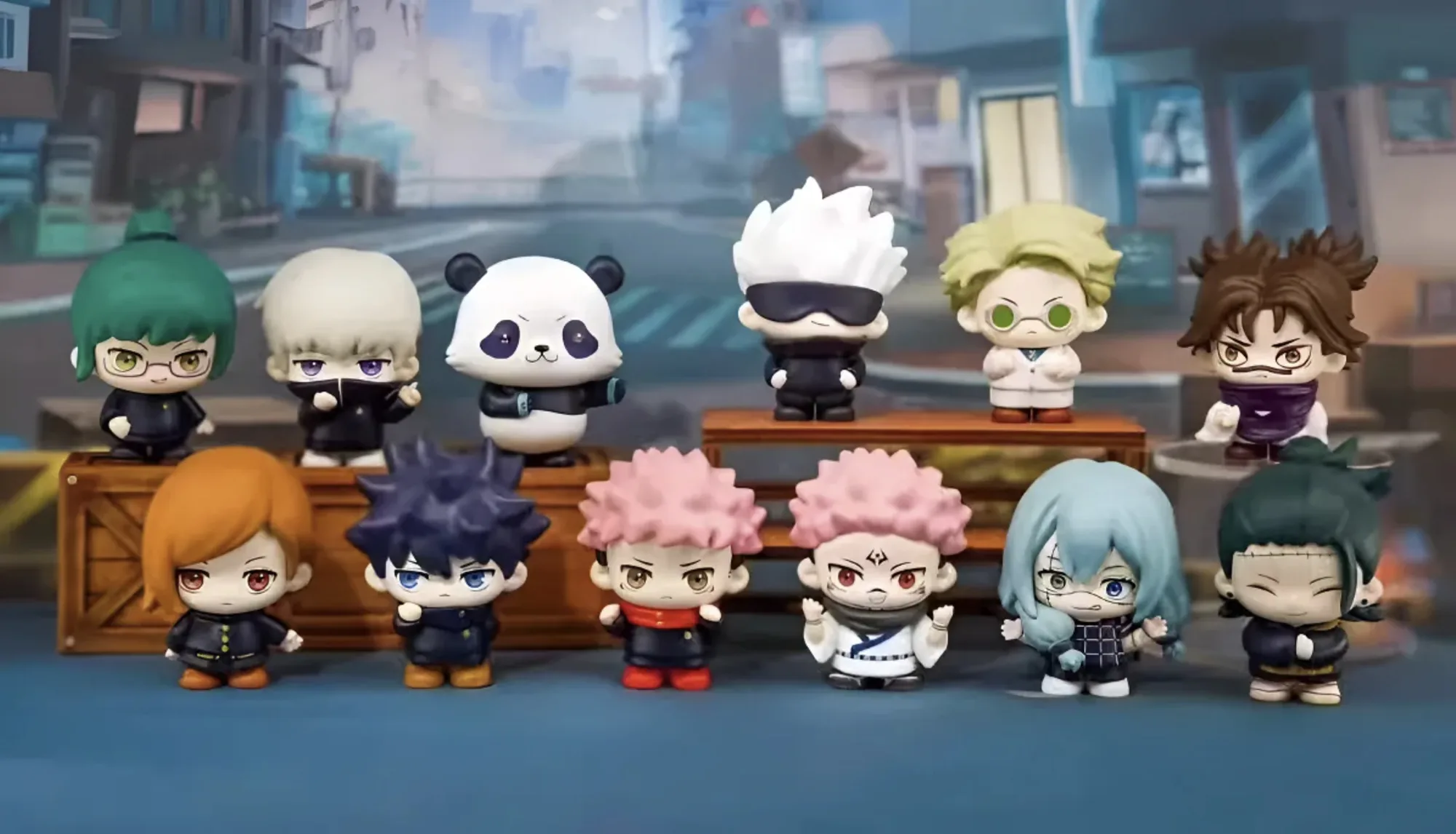 <B>JUJUTSU KAISEN FIGURE SET CON 12 CAJITAS</B><BR>PUREMIND - Imagen 2